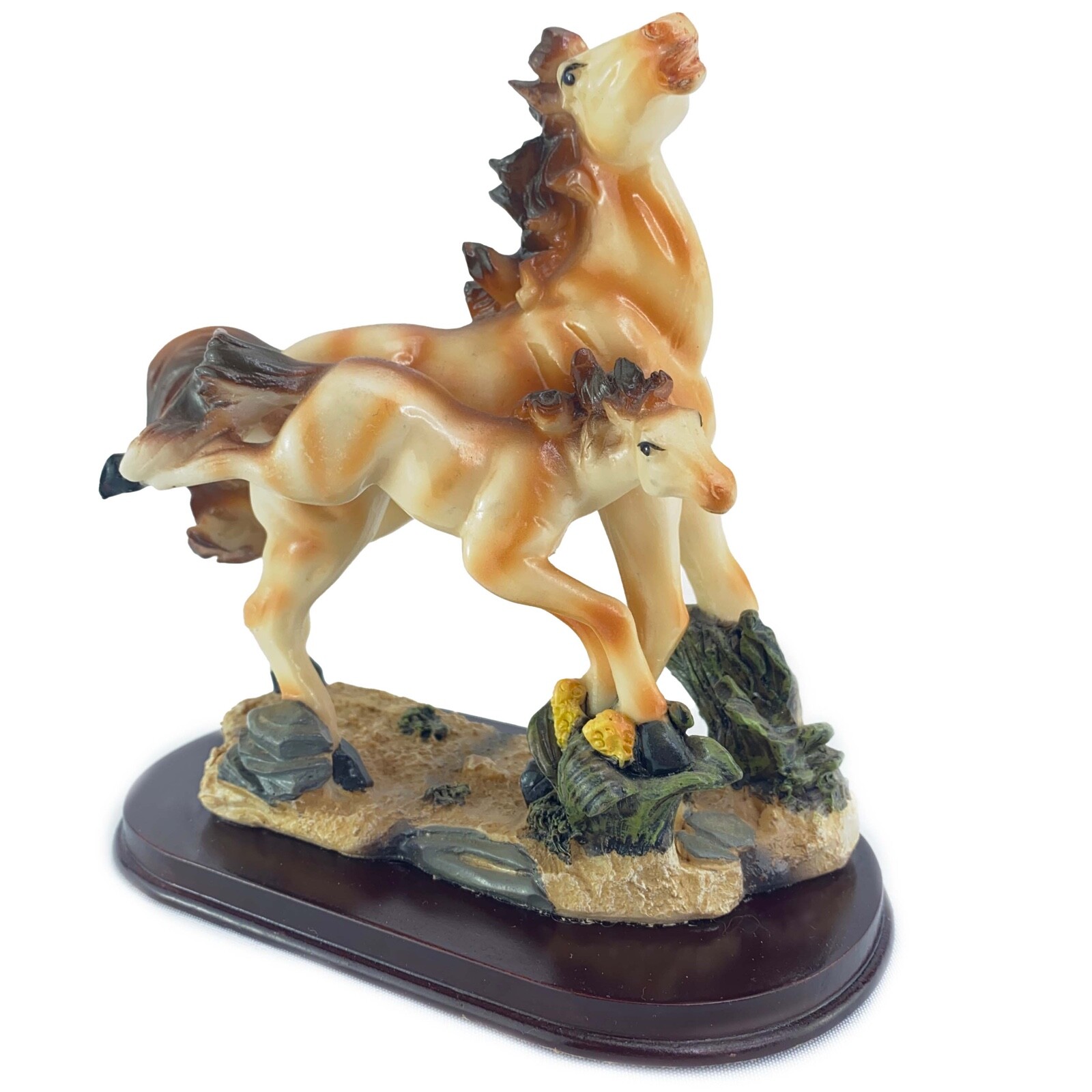 Horse Mare and Foal Figurine DolgenCorp Horse Statue Hard Plastic SHIPS FREE!