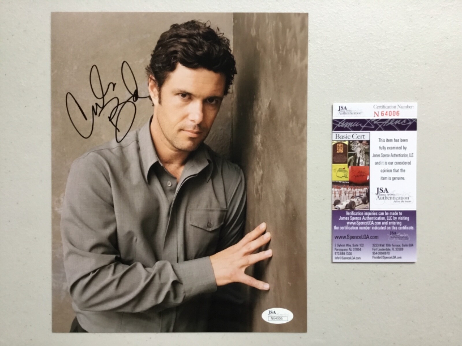 Sexy Carlos Bernard Signed 8X10 Color Photo with JSA (James Spence) COA