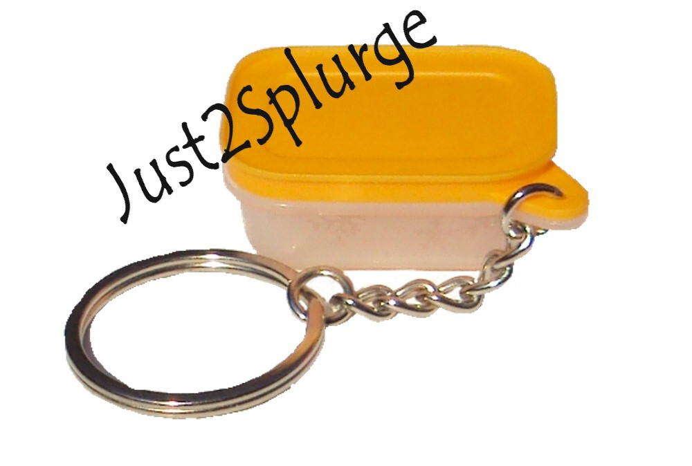 Tupperware Keychain Mini Freezer Mates Container Papaya Orange NIP New Gadget