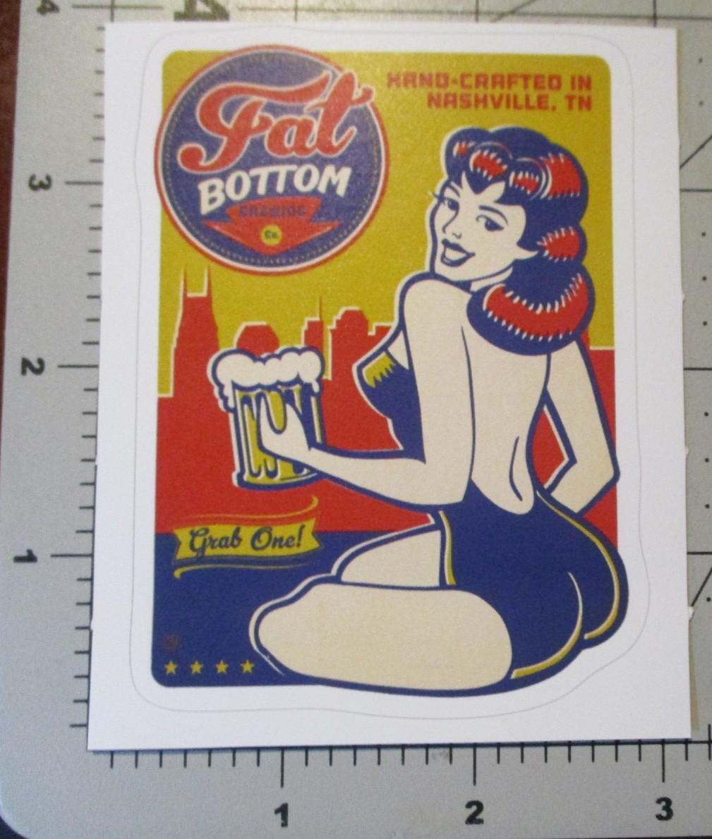 FAT BOTTOM BREWING tennessee knockout drink STICKER decal craft beer brewery O