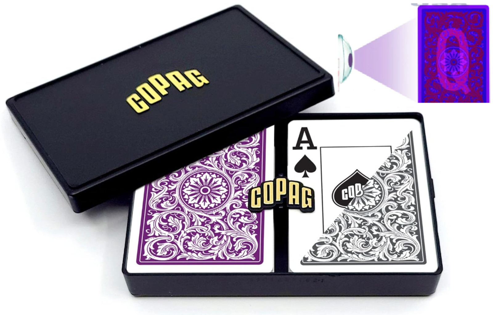 Infrared Marked Double Deck Copag Cards POKER SIZE & Infrared Aviator Sunglasses