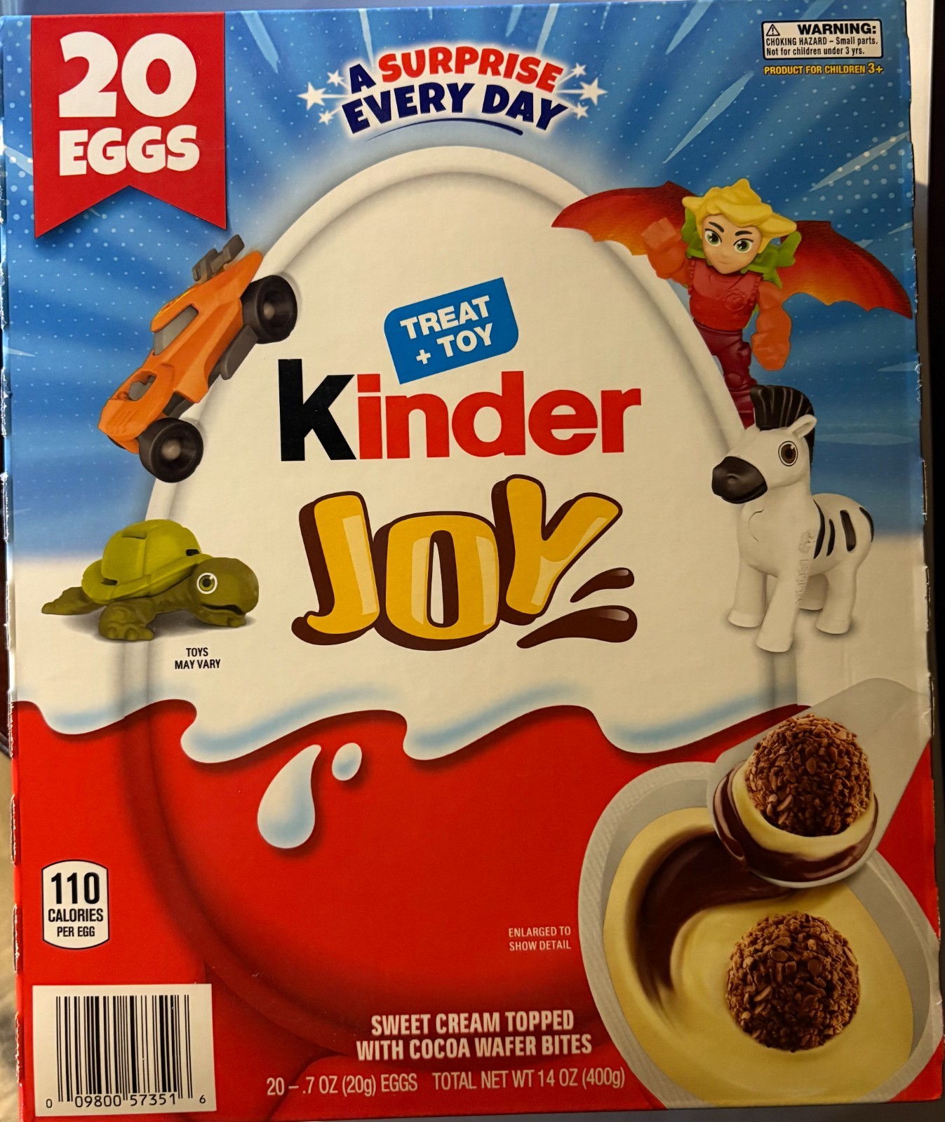 Kinder Joy Everyday White Chocolate Surprise Eggs, 0.7 oz., 20 pk