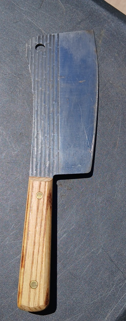 Forgecraft Hi Carbon Meat Cleaver Butcher 7″ Blade Riveted Wood Handle