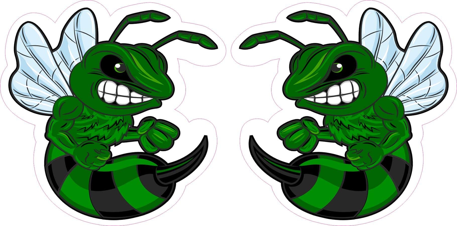StickerTalk Hornet Mascot Stickers, 3 inches x 3 inches
