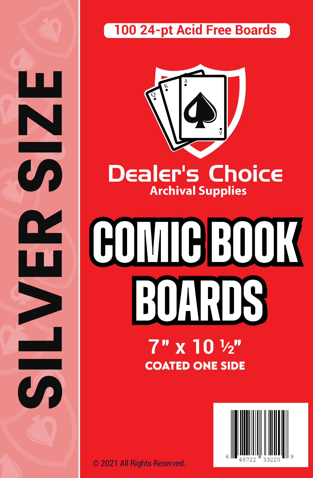 SILVER Comic Book Archival Boards – Dealer’s Choice – (bags sold sep.)