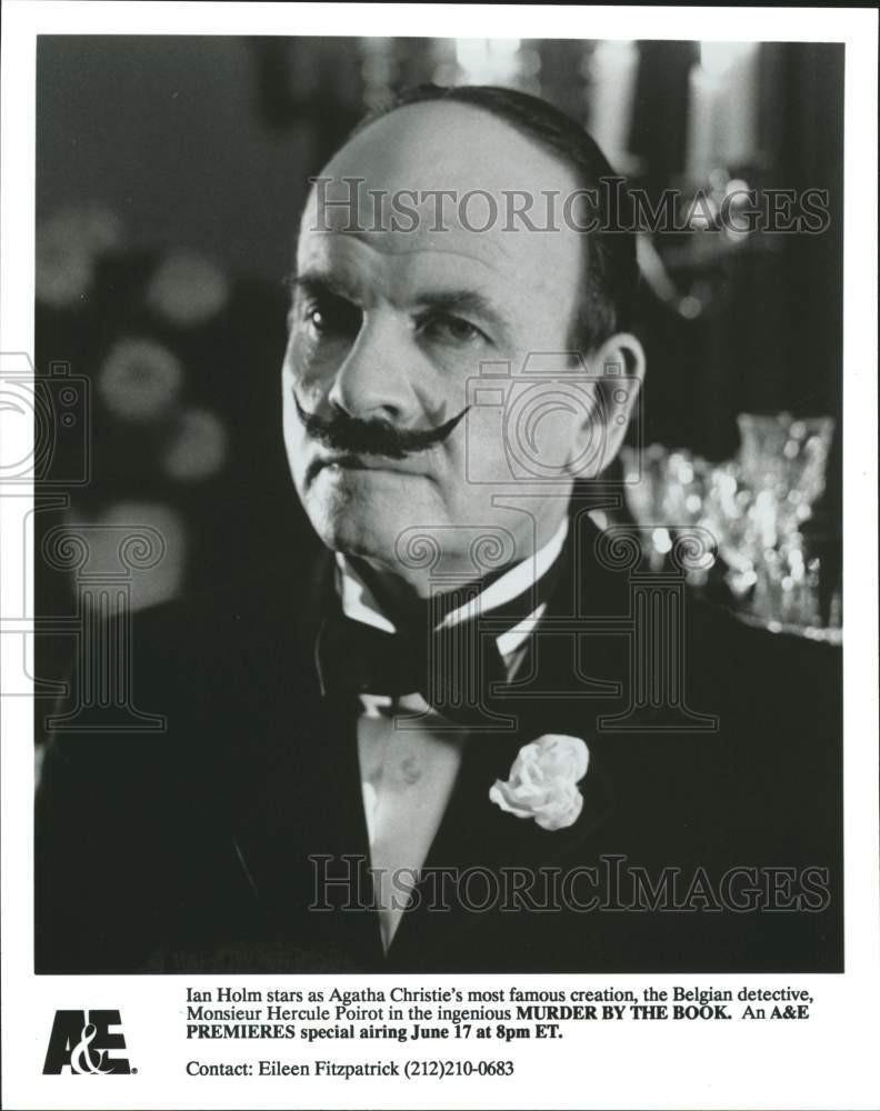 Press Photo Actor Ian Holm as Hercule Poirot in “Murder By The Book” – lrq06937