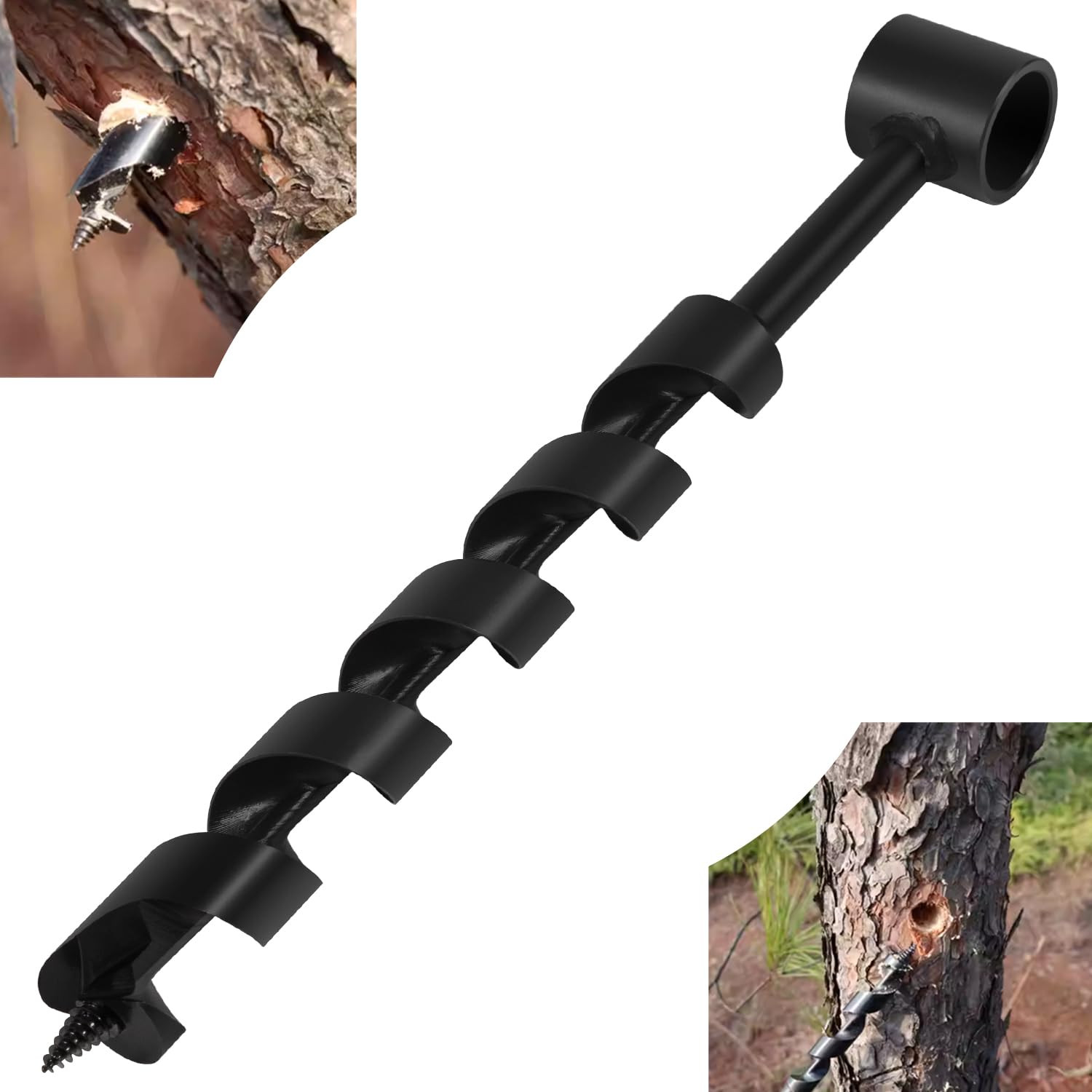 1″ x 12″ Heavy Duty Scotch Eye Wood Auger Bit for Camping and Furniture