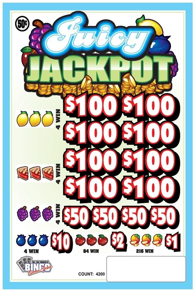 NEW .50c pull tickets JUICY JACKPOT .50c – Instant Tabs