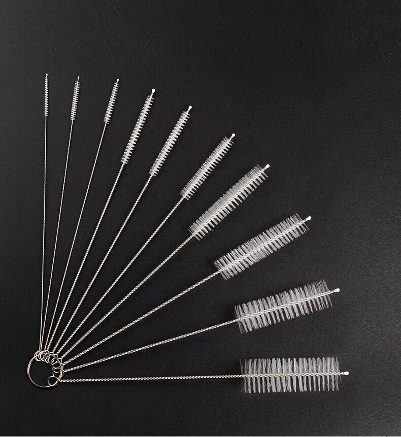 10x Nylon Stainless Steel Pipe Cleaners Brush Smoking Tobacco Pipe Cleaning Tool