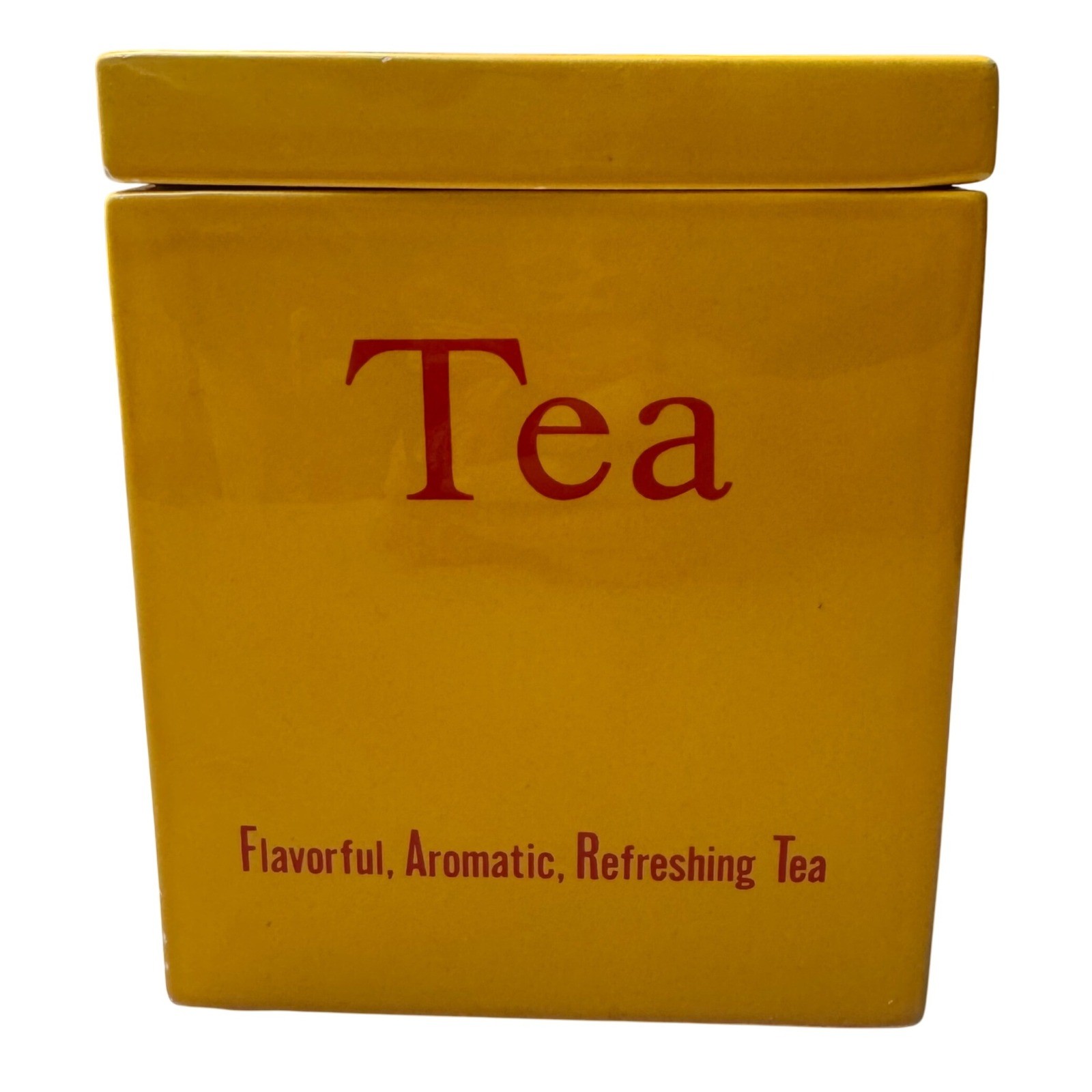 Betty St John for Shafford Tea Canister 1979 Yellow Ceramic Collectible Vintage