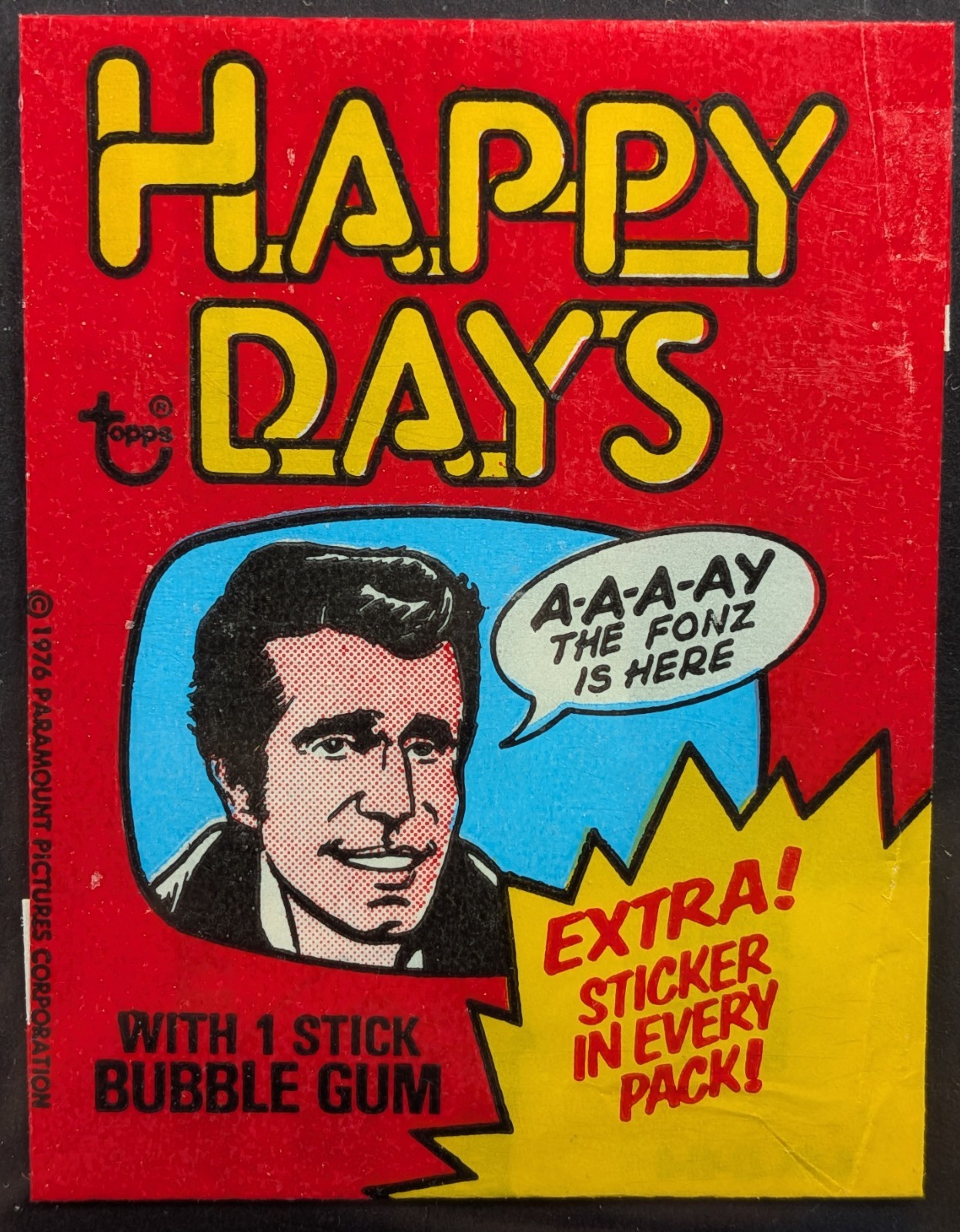 Happy Days 1976 EMPTY Topps Wrapper