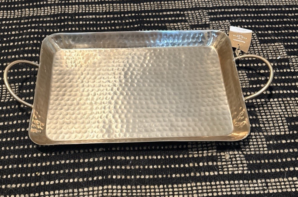 large gold serving tray