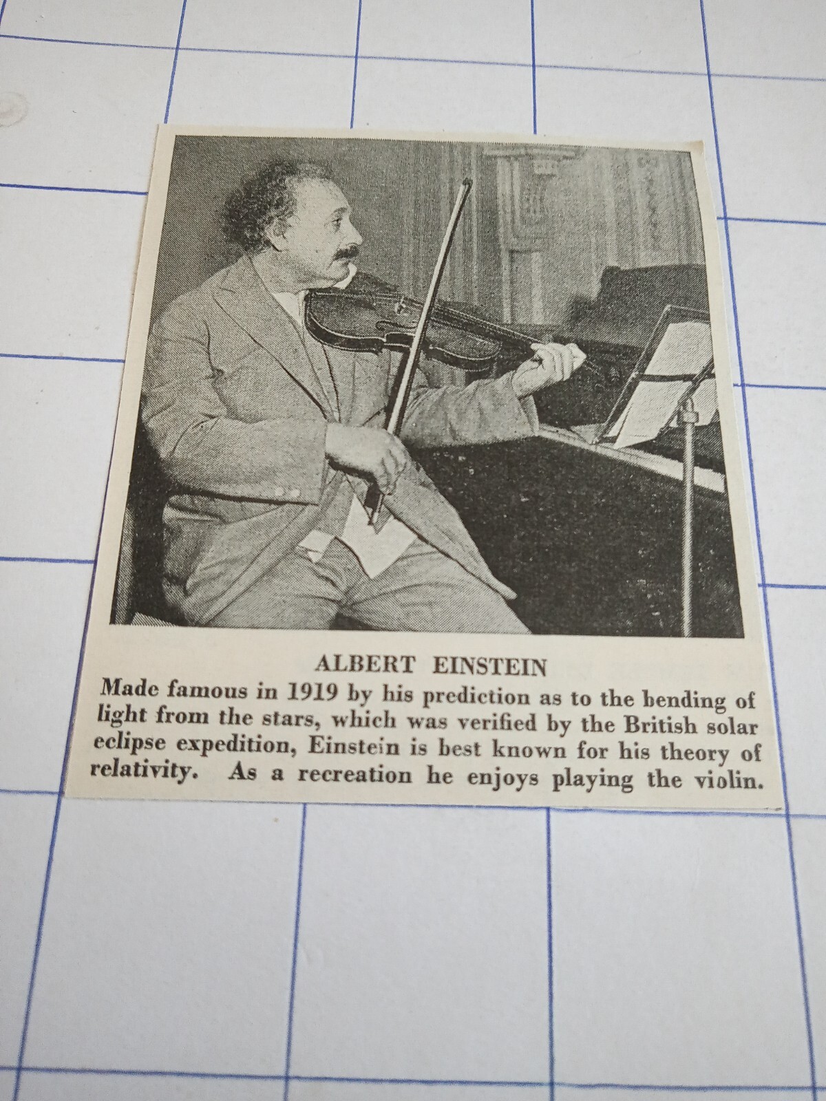 Albert Einstein playing the violin music
