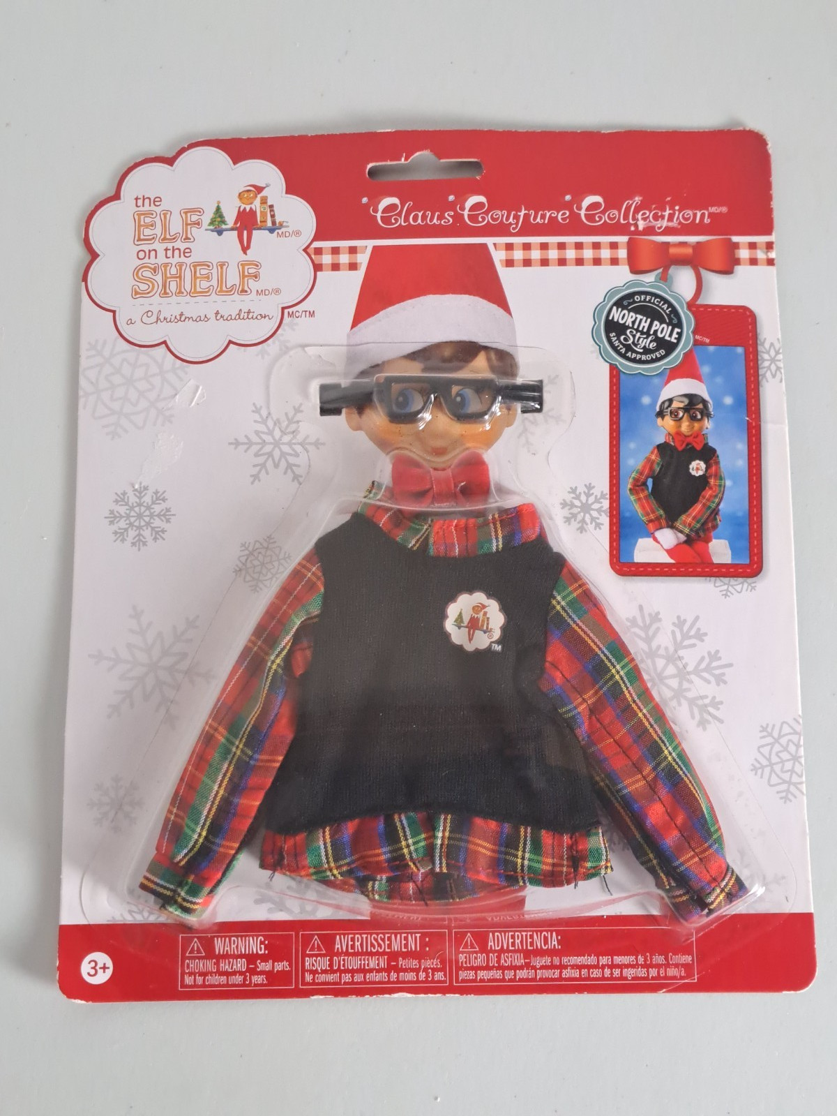 THE ELF ON THE SHELF CLAUS COUTURE COLLECTION PLAID SHIRT VEST