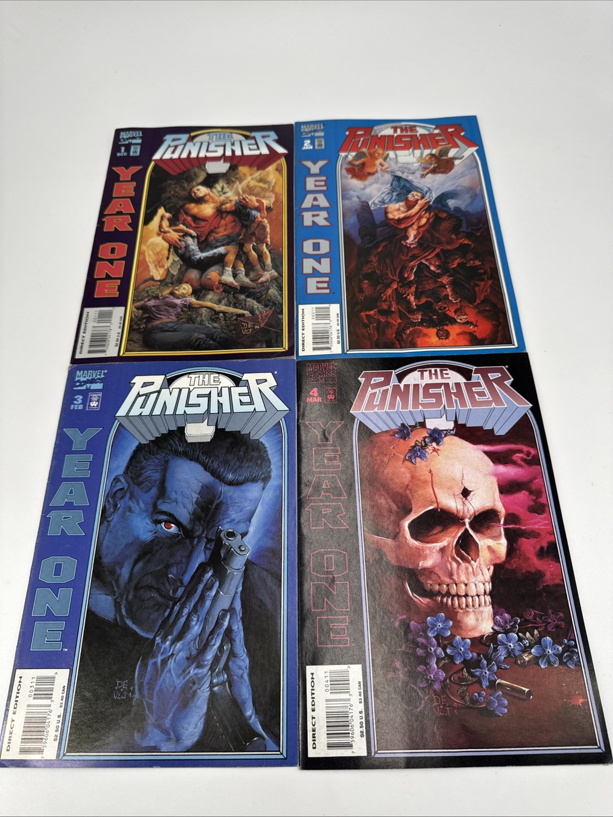 The Punisher: Year One #1-4 1 2 3 4 Complete Set, Marvel, Dan Abnett, 1994
