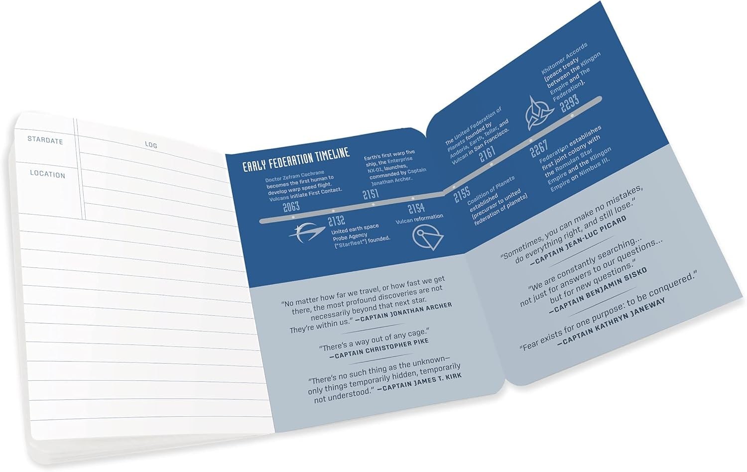 Compact Star Trek Captain’s Log Notebook – Perfect for Sci-Fi Fans & Note-Taking