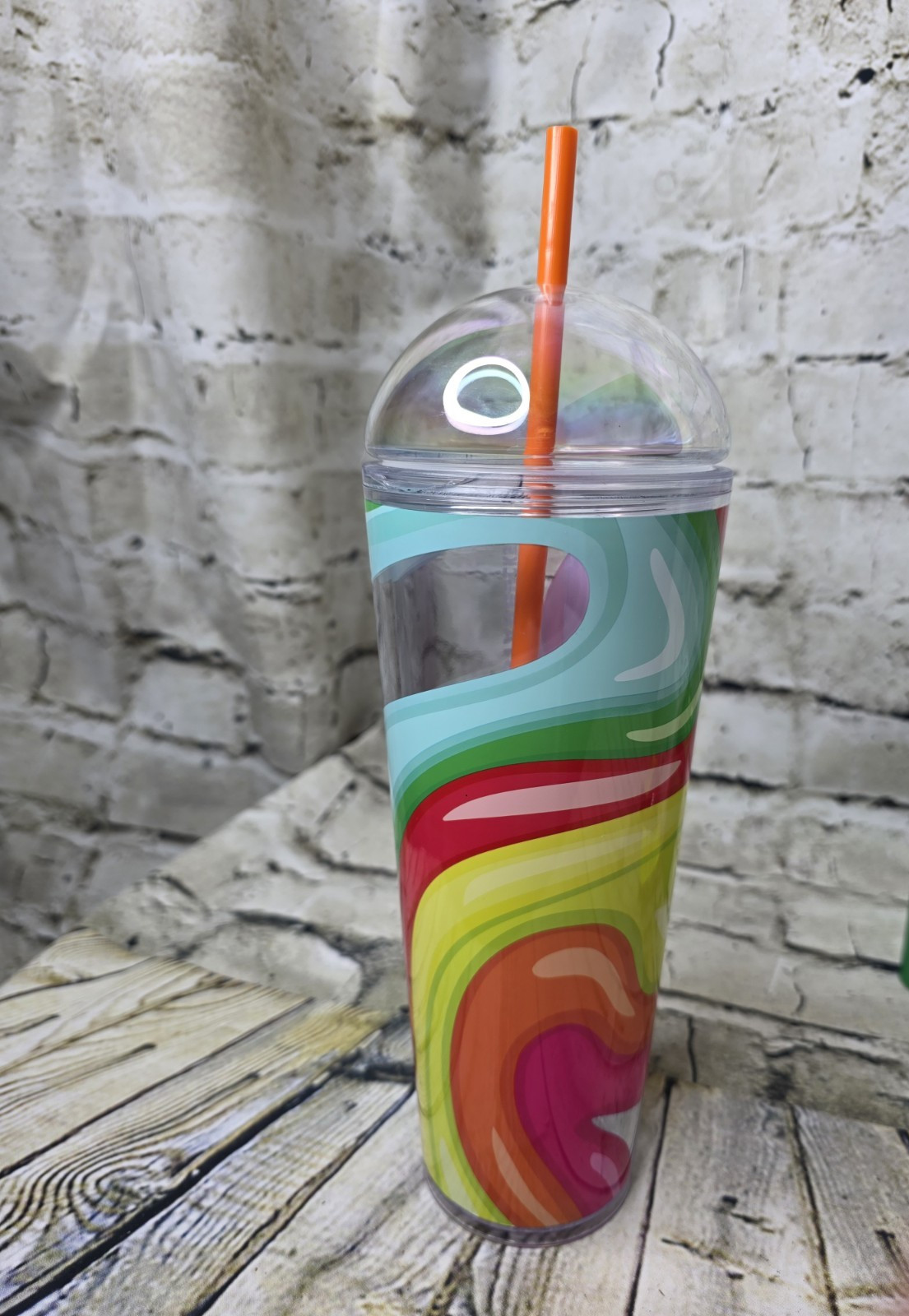Starbucks 2025 Summer Collection 24oz Cold Venti Cup Rounded Bubble Lid Retired