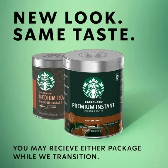(2 Pack) Starbucks Premium Medium Roast Instant Coffee 3.17 Oz 100% Arabica Rich