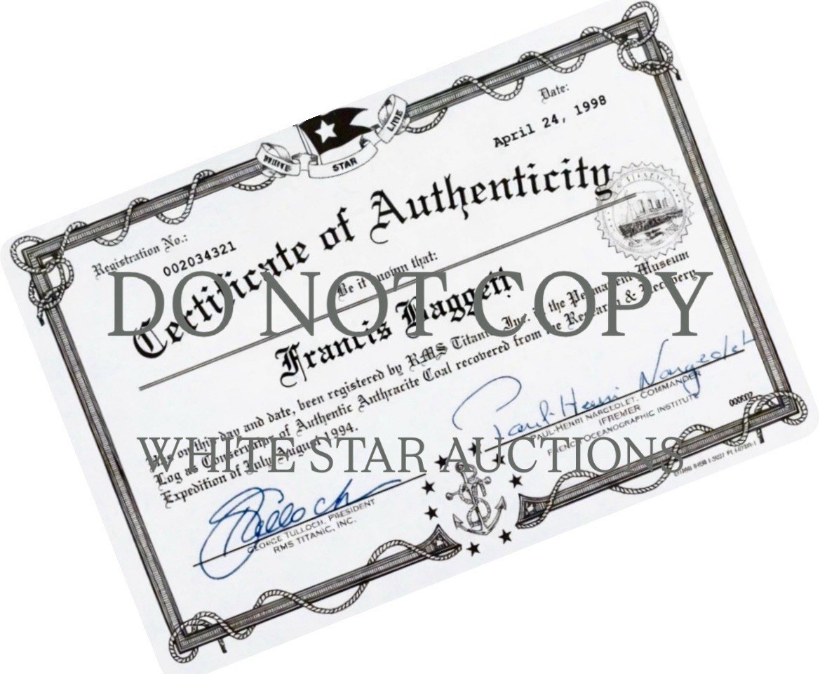 TITANIC COAL | Framed Artifact Display | 5x7in | w/ COA | Genuine Wreck Artifact