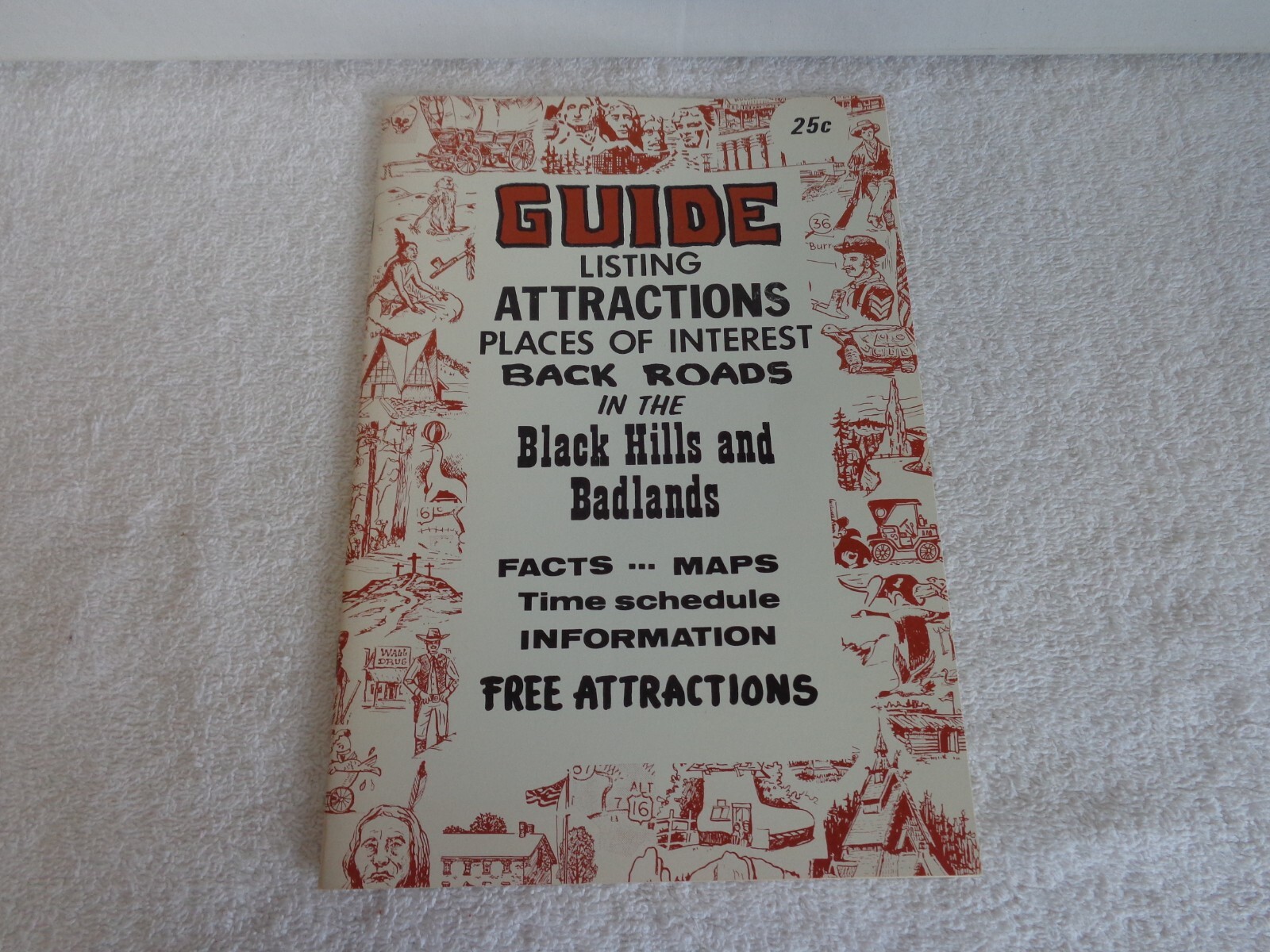 Vintage Back Roads in Black Hills & Badlands South Dakota Booklet Travel Guide
