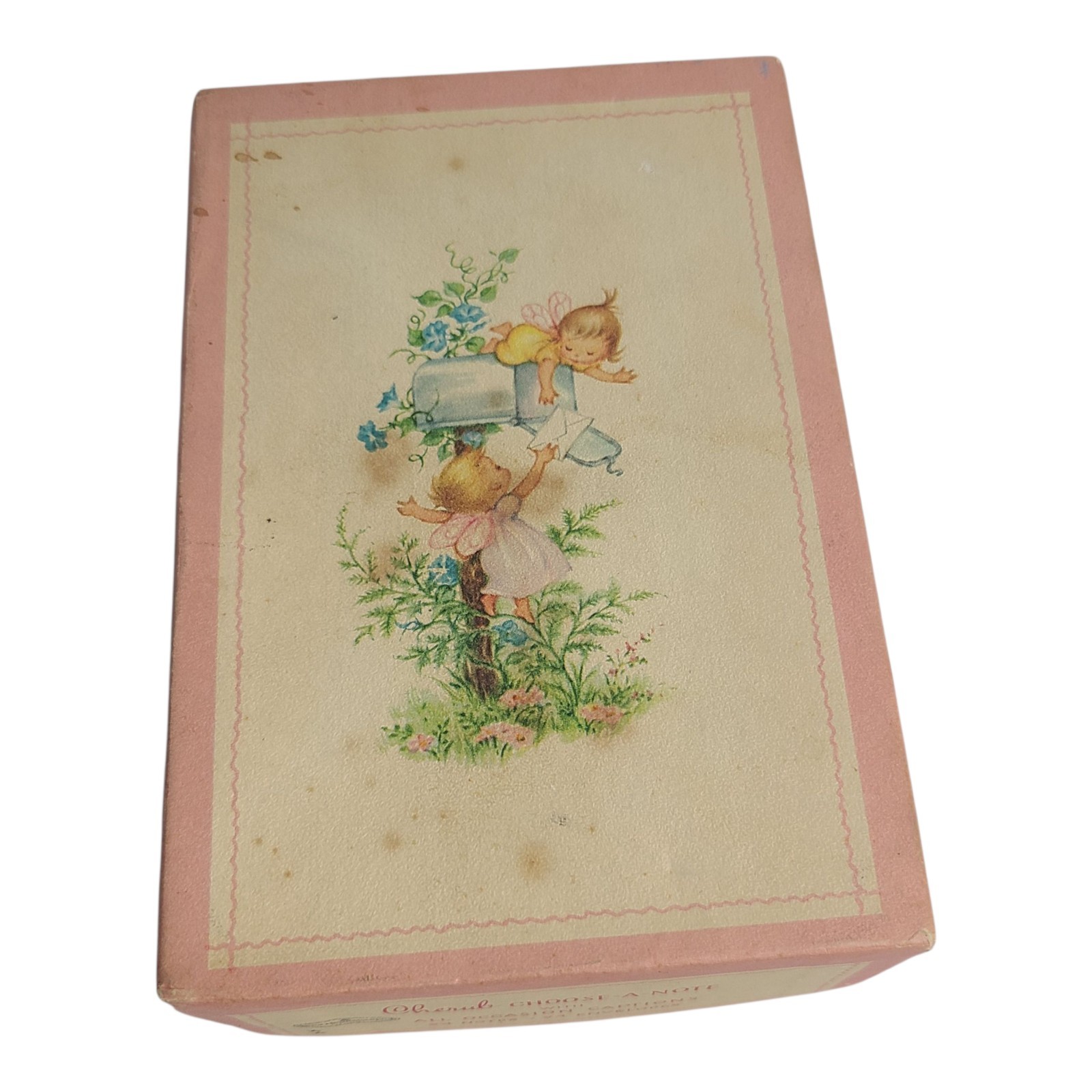 Vintage Cherub Choose A Note All Occasions Box Of Greetings 17 Ct. 4 Designs MCM