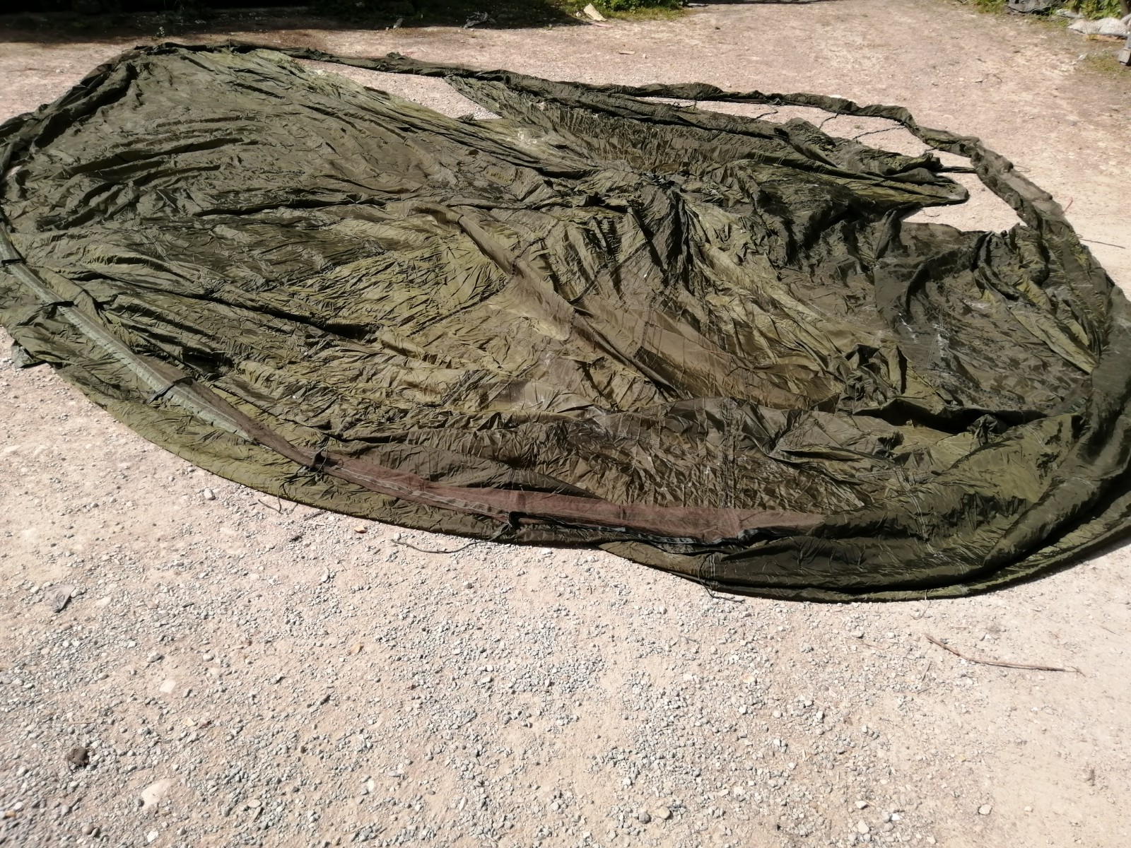 Ex Army Green Parachute 35ft MC1 Canopy Bushcraft Camping Camo