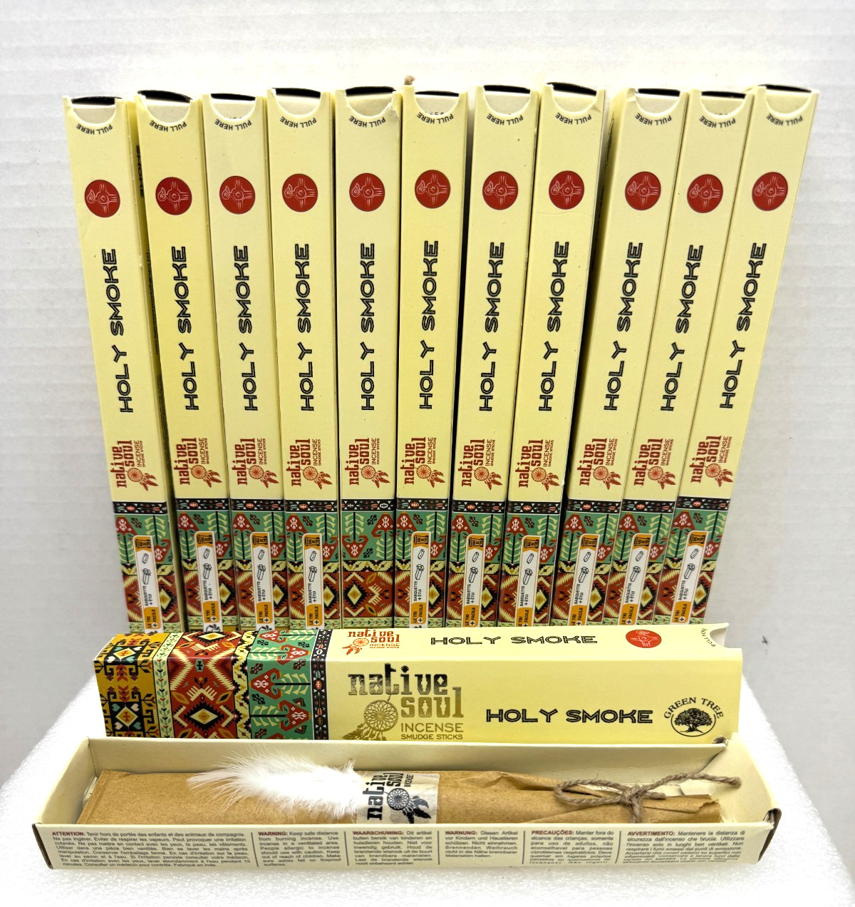 12pk/15g Native Soul Holy Smoke Smudge Ritual Cleansing Incense Sticks READ