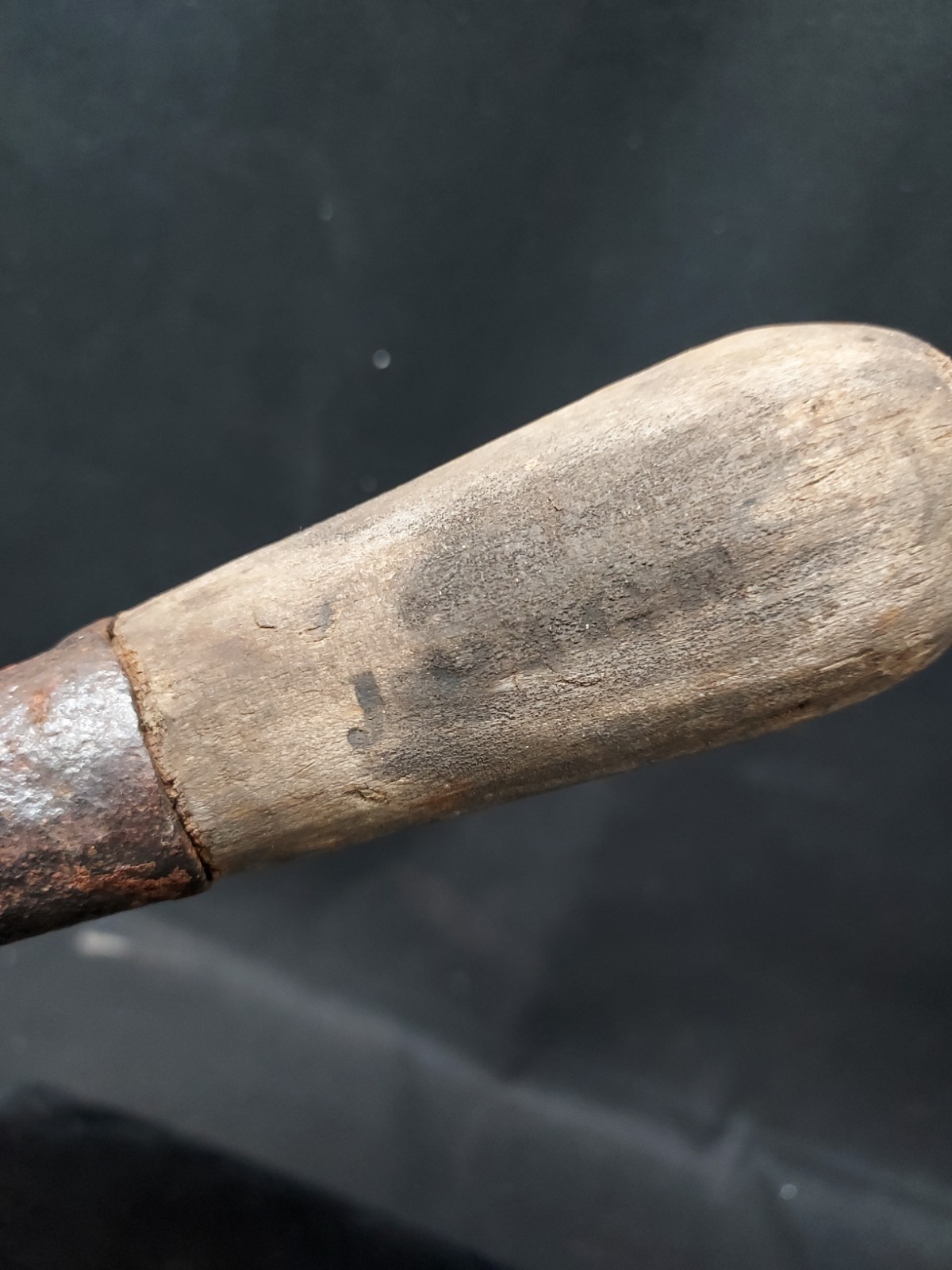 Antique Hand Forged 3/8 Socket Chisel With Name Marked On Handle