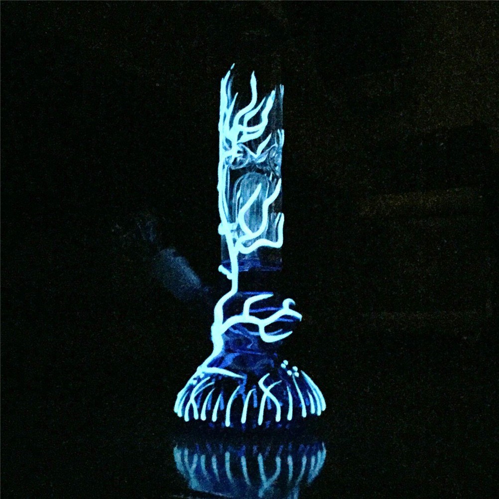 10” Water Pipe Bong Perc Bong Smoking Hookah Heavy Glass Bongs w/ ICE catcher