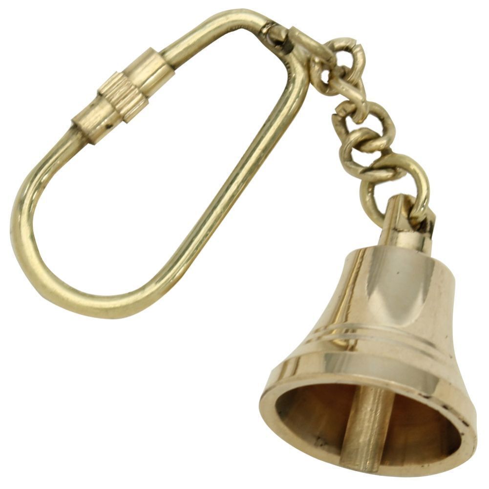 US Merchant Ship Bell Mariner Brass Nautical Keychain – Authentic Bell Sound