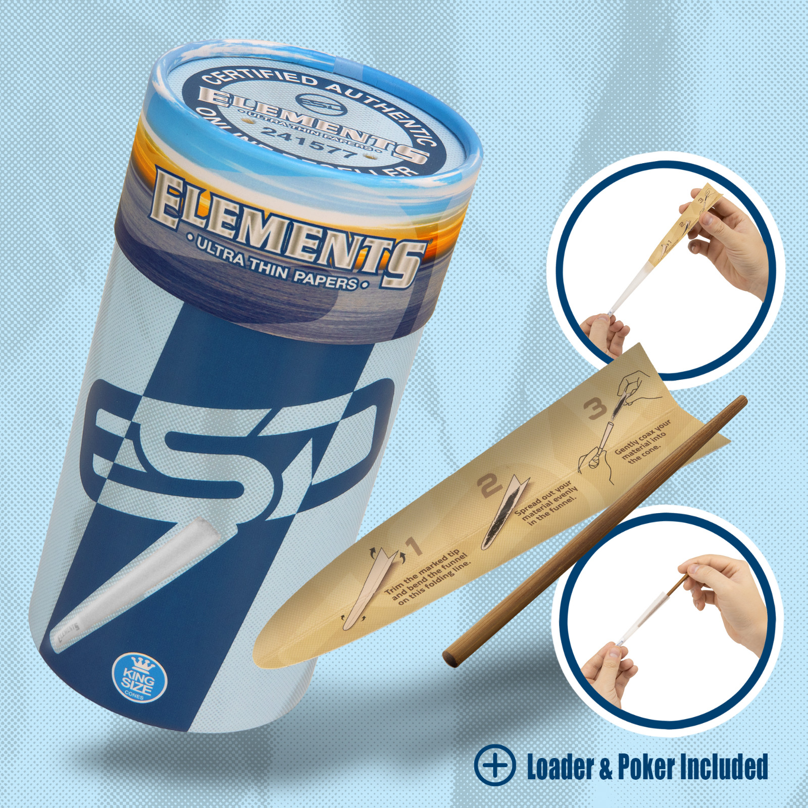 Elements Rolling Paper Cones King Size Pre-Rolled | 100 Pack