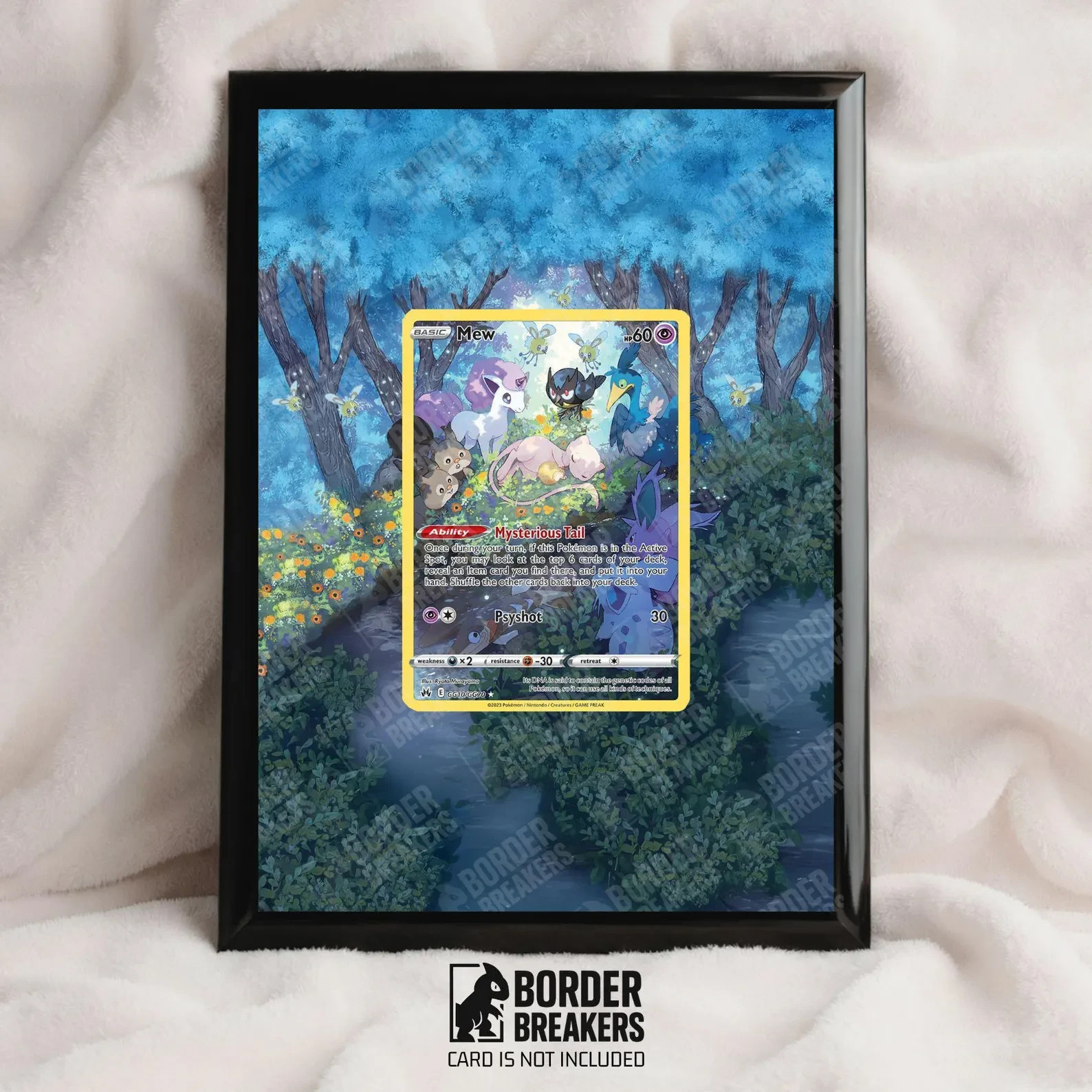 Mew GG10/GG70 Pokémon Extended Art Frame – Crown Zenith – 5×7 Frame