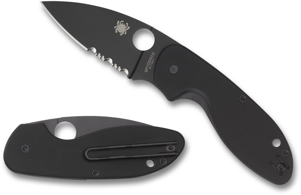 Spyderco Efficient Numbered, with 2.98″ Drop-Point Black Blade, C216GPSBBK