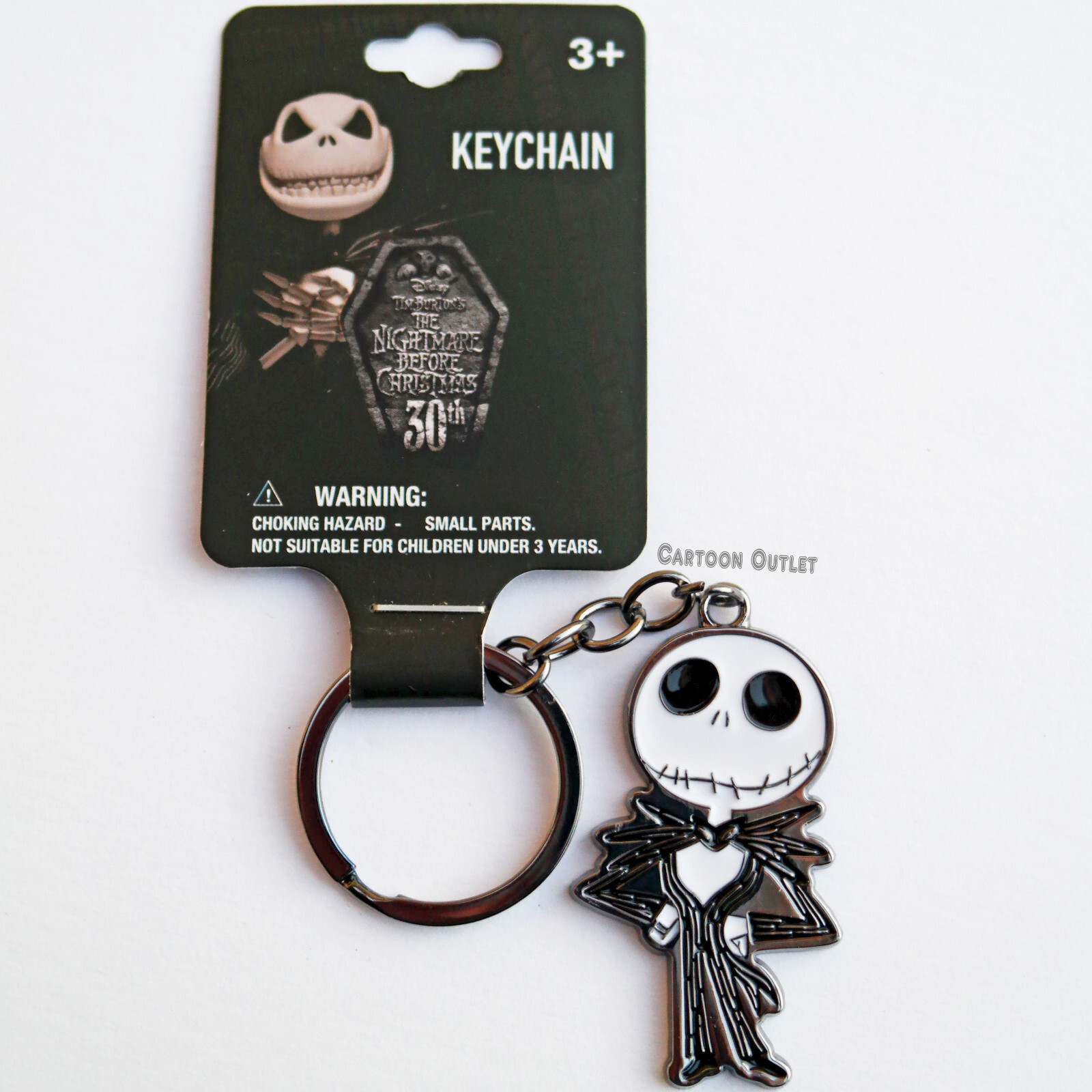 Disney Jack Skellington Metal Keychain Nightmare Before Christmas Birthday Gift