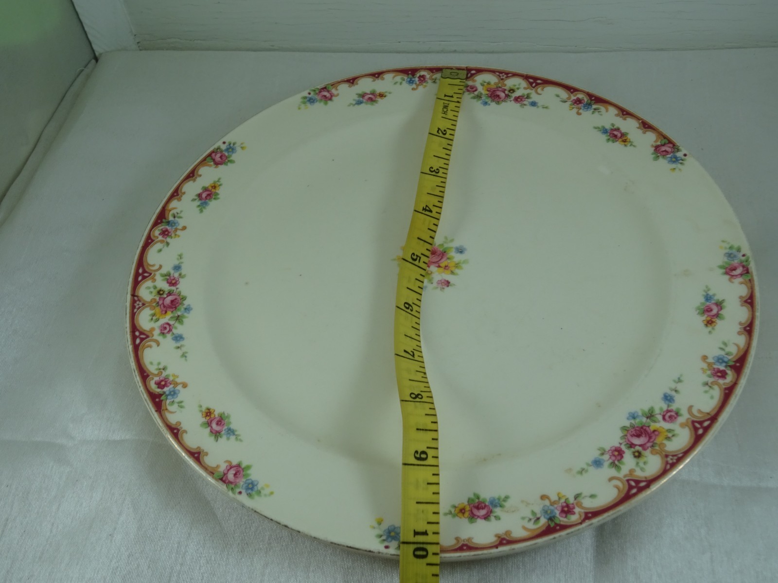 Vintage Edwin Knowles Lido Pattern Dinner Plate 10 1/8″ 3 Soup Bowls 8 3/8″ 4pcs