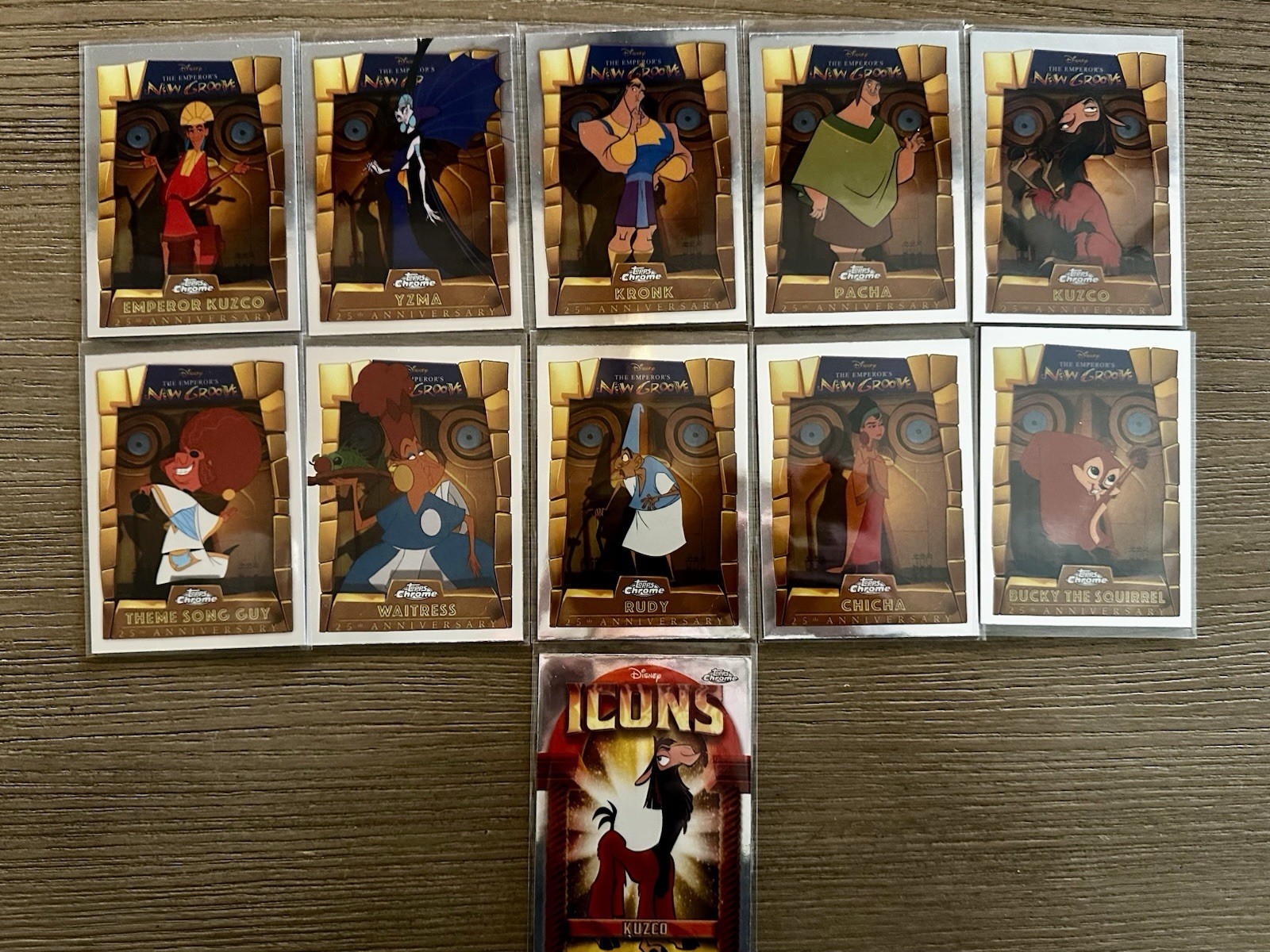 2025 Topps Chrome Disney Emperor’s New Groove (complete Insert Base Set)