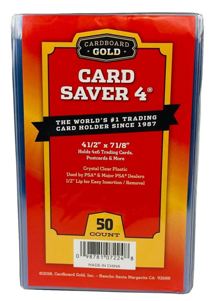 1000 Card Saver 4 Thick Cards PSA Grading Sleeve 60pt to 240pt AUTHENTIC