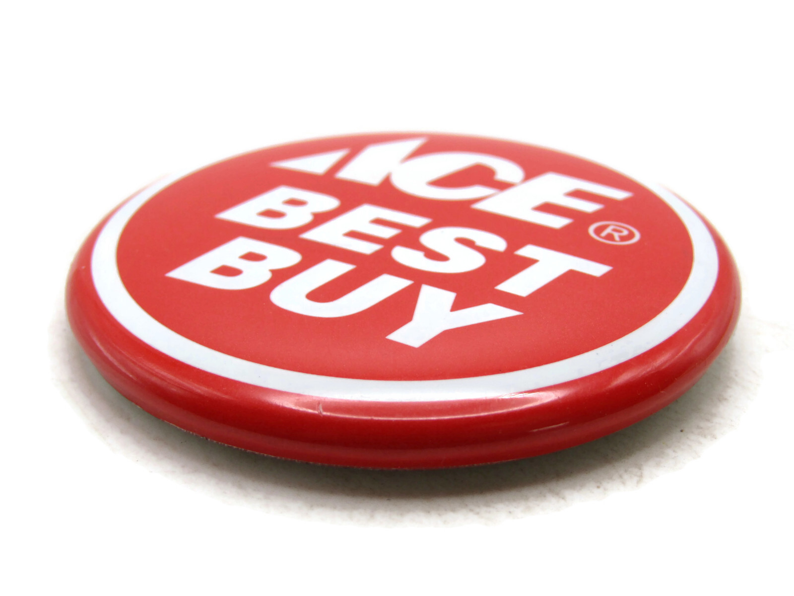 Vintage ACE Hardware Pinback Button ‘Best Buy’ Slogan Advertising Pin Red White