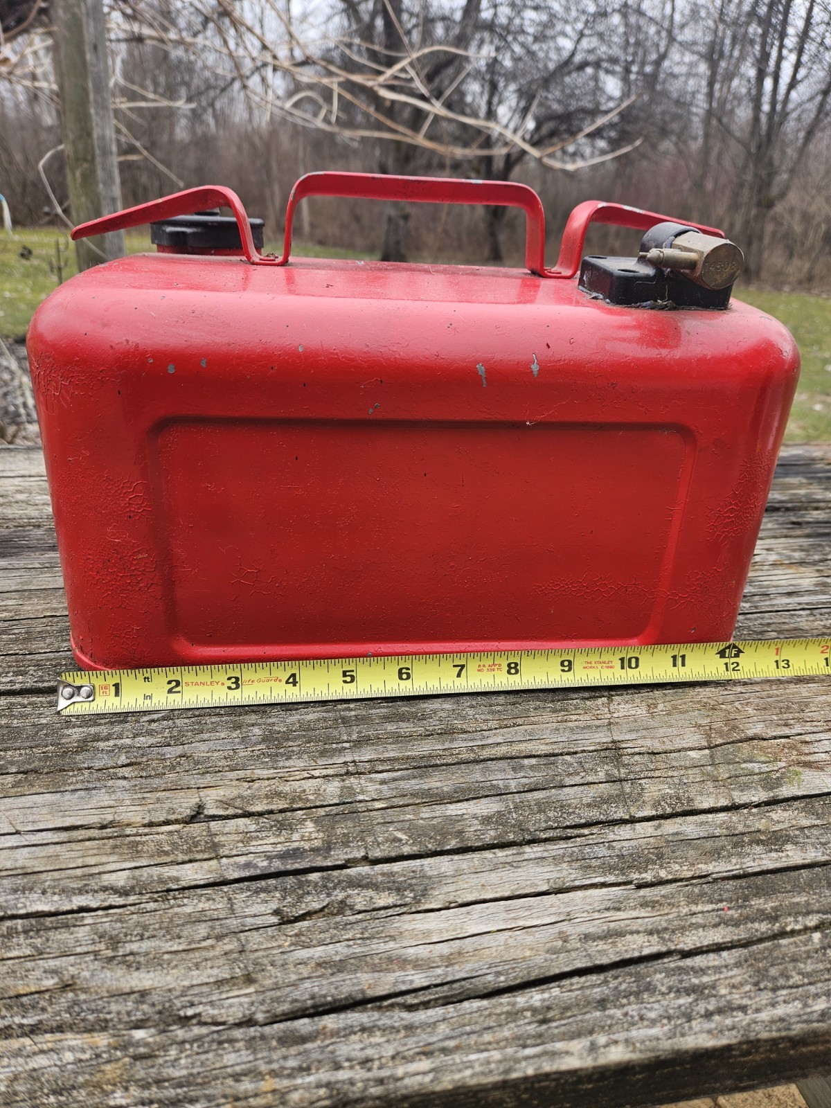 Vintage Mercury Quicksilver 3 Gallon Metal Fuel Gas Can Boat Marine Tank