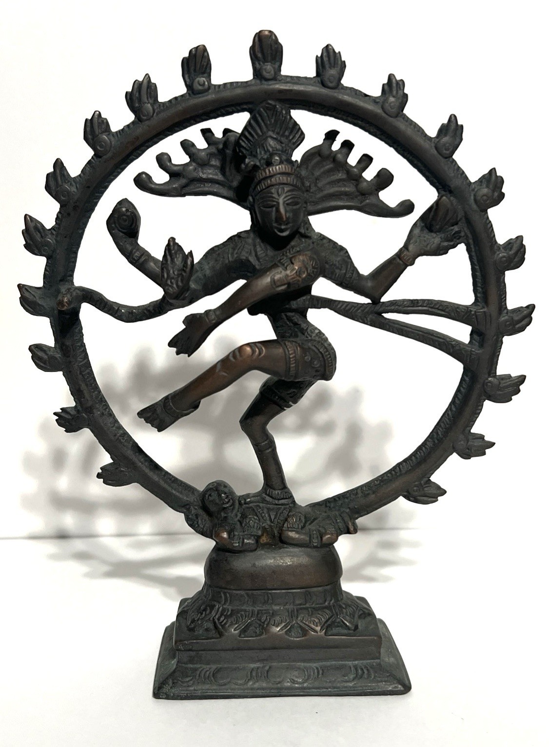 Brass Shiva Nataraja Lord Of Dance Hindu Goddess Statue Figurine