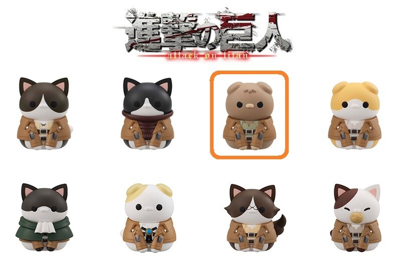MEGA CAT PROJECT Attack on Titan Nyanko Survey Corps Gather Mini Figure Toy Jean