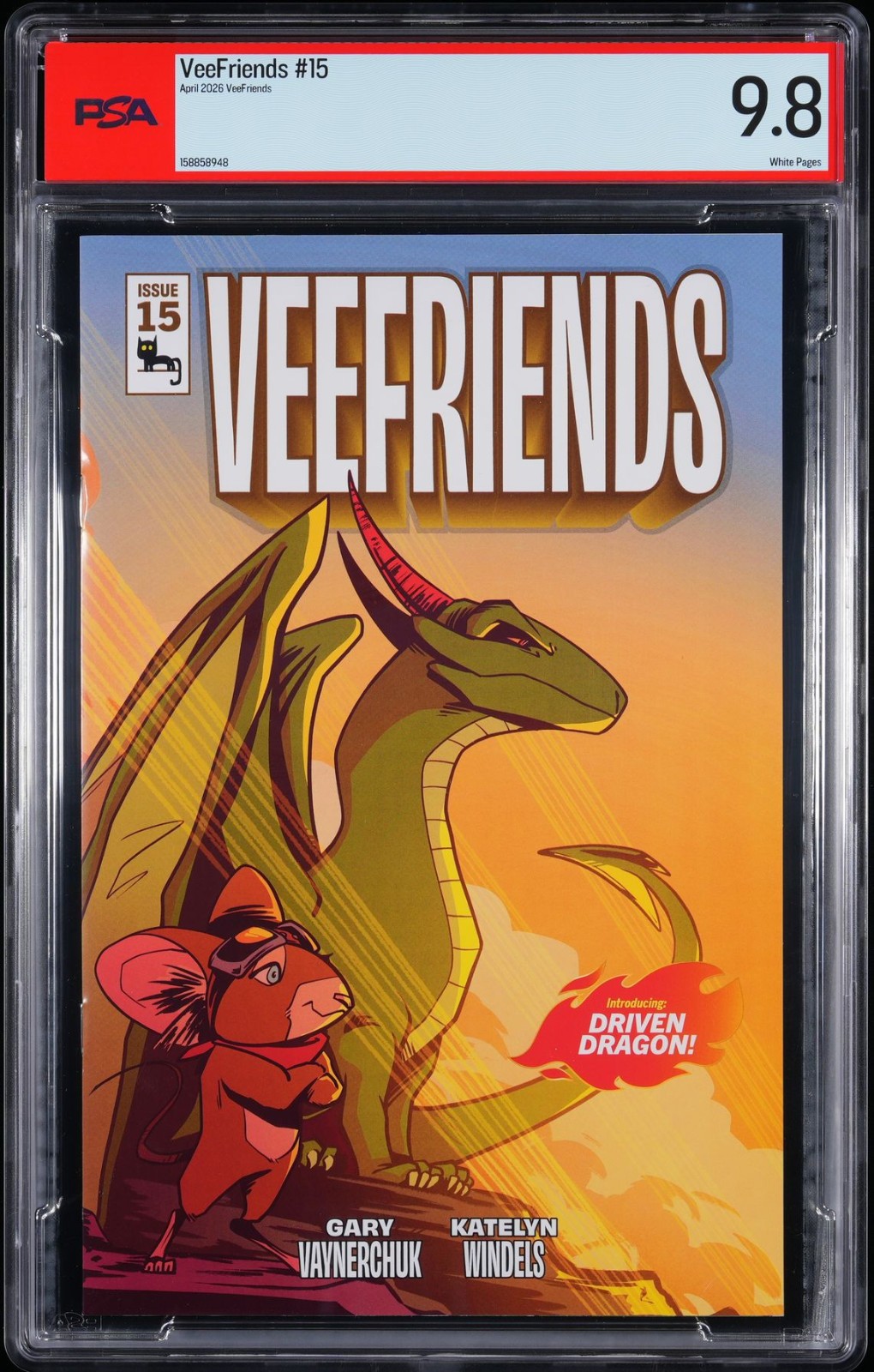 PSA 9.8 Driven Dragon Base Cover VeeFriends Comic #15