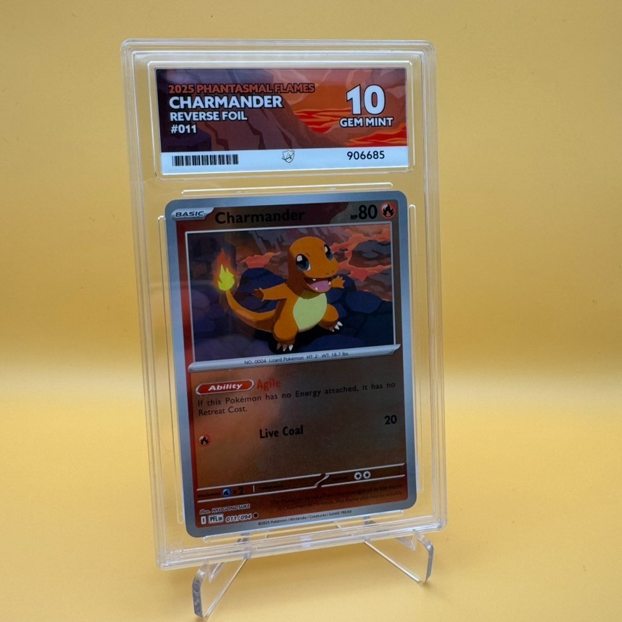 Pokemon Card ACE Grading – Phantasmal Flames Charmander Reverse Foil GEM MINT 10