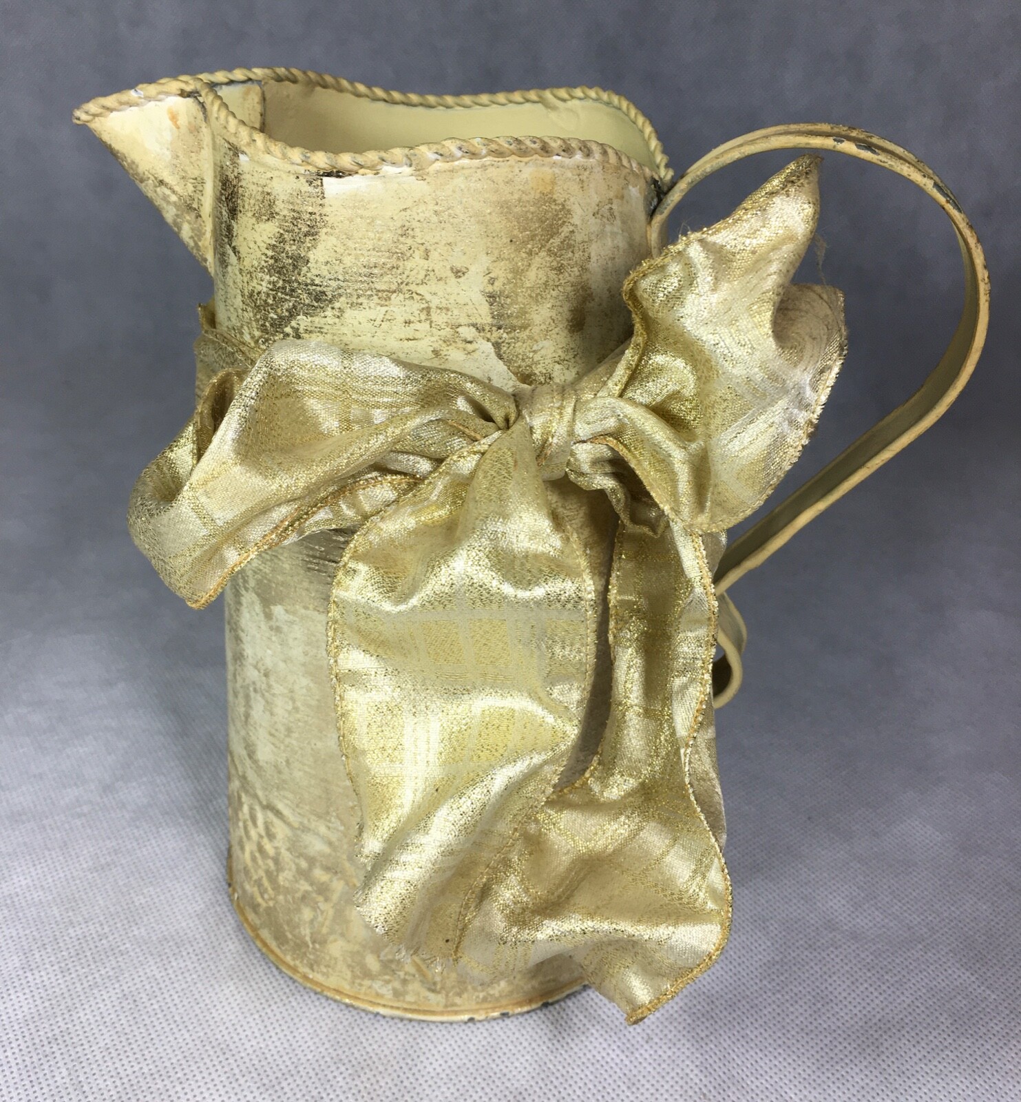 Hosley Classic Collection Decorative Pitcher 8.5″ Ribbon Gold Tone