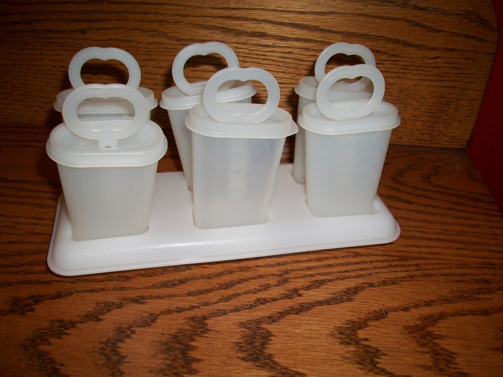 Tupperware Popsicle Maker Molds Ice Cups Lids & Tray #481, 343, 345,344-As shown