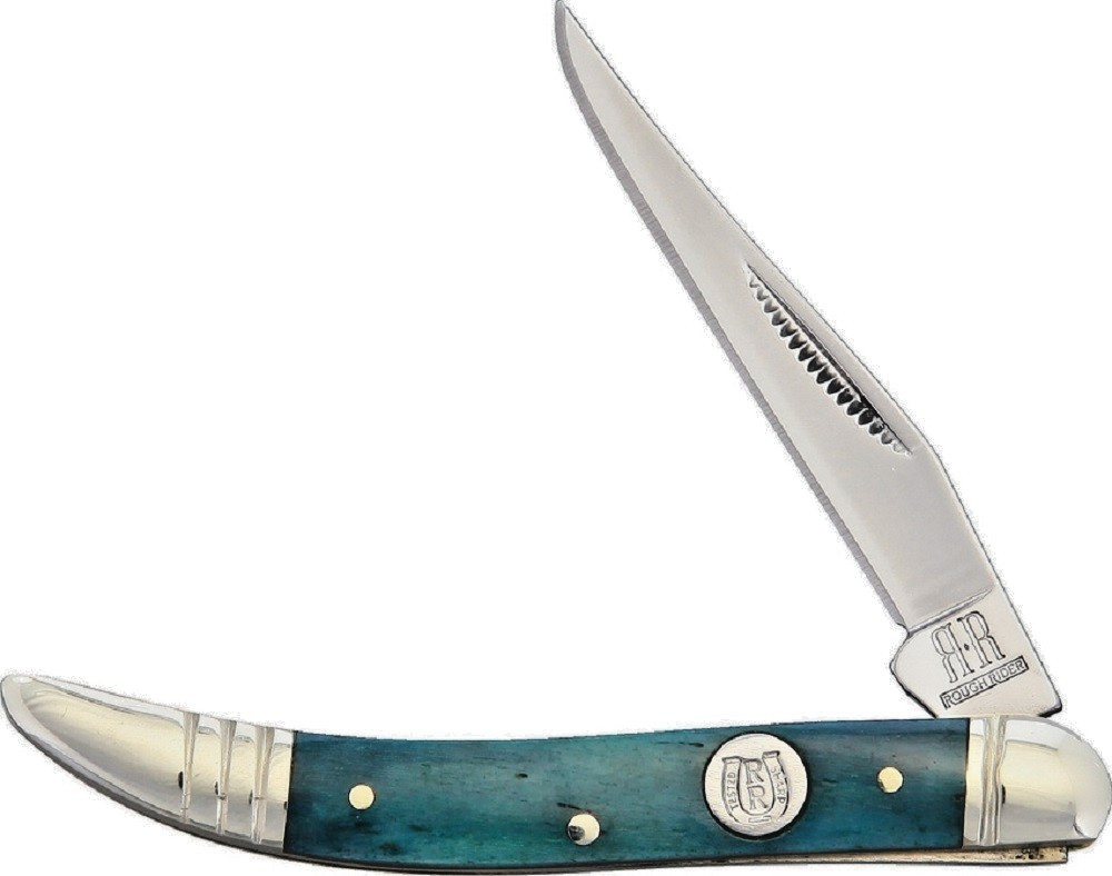 Blue Bone Handle Toothpick Pocket Knife by Rough Ryder – NEW