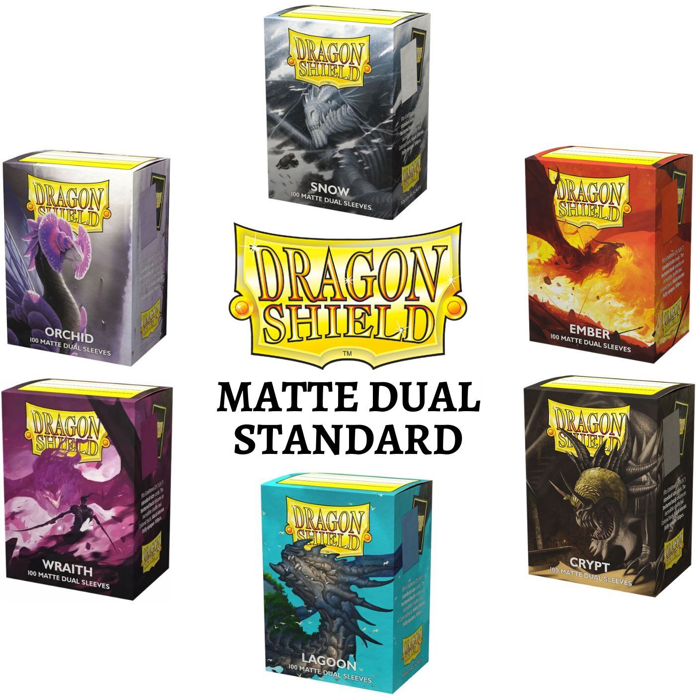 Dragon Shield – Dual Matte Sleeves (100) | Standard Size | Fits MTG & Pokemon