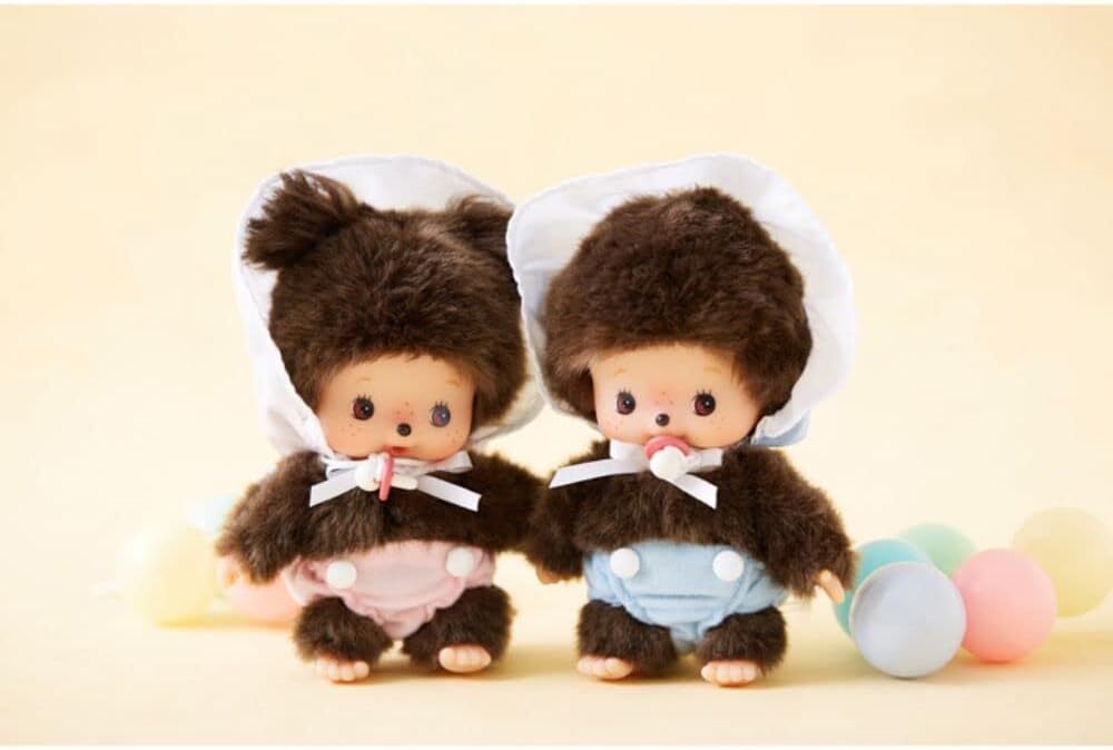 Bebichhichi Boy & Girl Baby Monchhichi S Size Plush Doll Sekiguchi Japan
