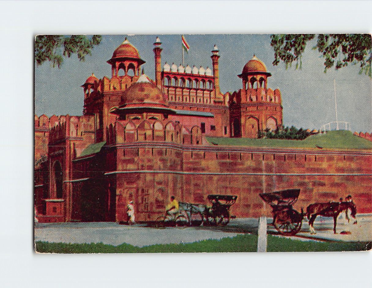 Postcard Red Fort Delhi India