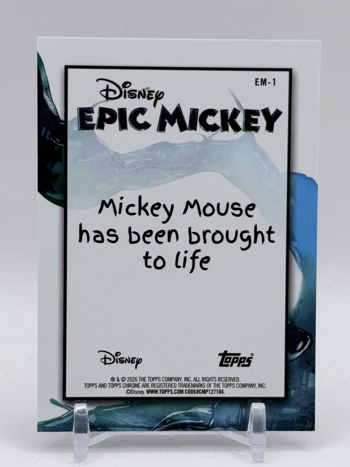 2026 Topps Disney Neon #EM-1 Mickey Mouse Epic Mickey